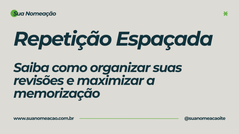 Repetição Espaçada - Sua Nomeação - suanomeacao.com.br